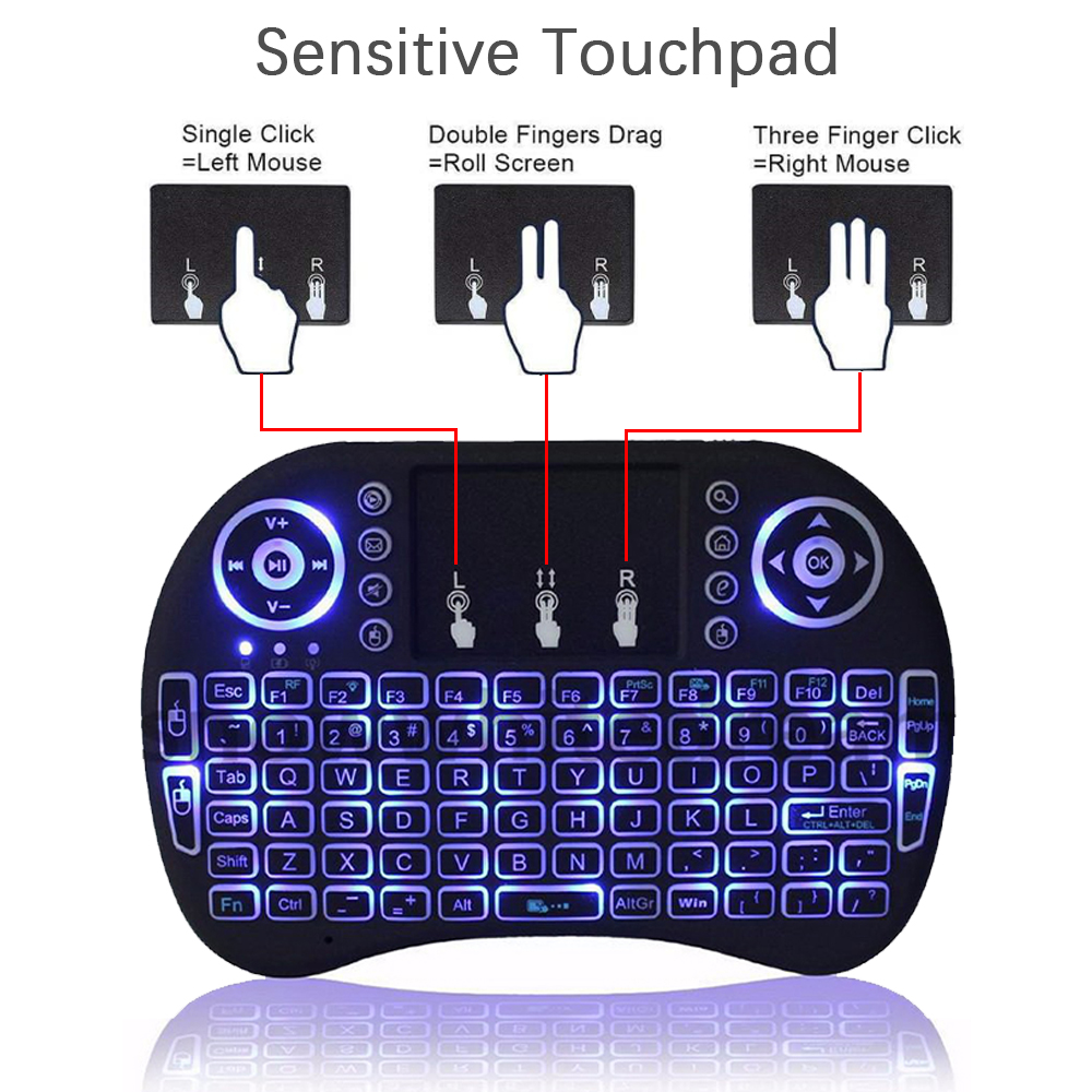 2.4G Air Mouse with Touchpad Keyboard i8 Arabic French Spanish Russian — photo 3