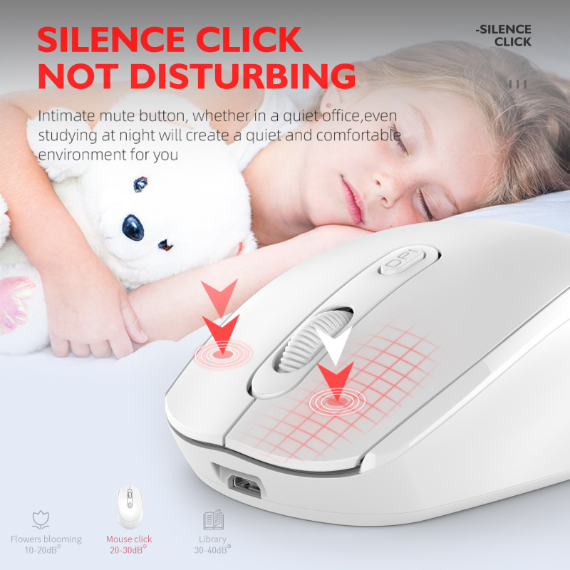 Rechargeable Bluetooth-compatible Wireless Mouse 2.4G Optical Mice wit — photo 4