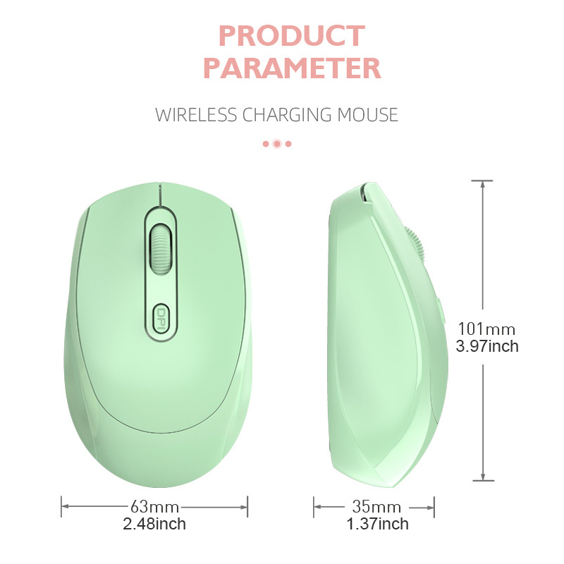 Rechargeable Bluetooth-compatible Wireless Mouse 2.4G Optical Mice wit — photo 6
