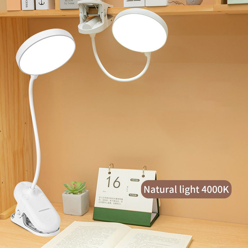 Led Table Lamp USB Rechargeable Night Light With Folding Clamp Study Stand Read Lamp Touch