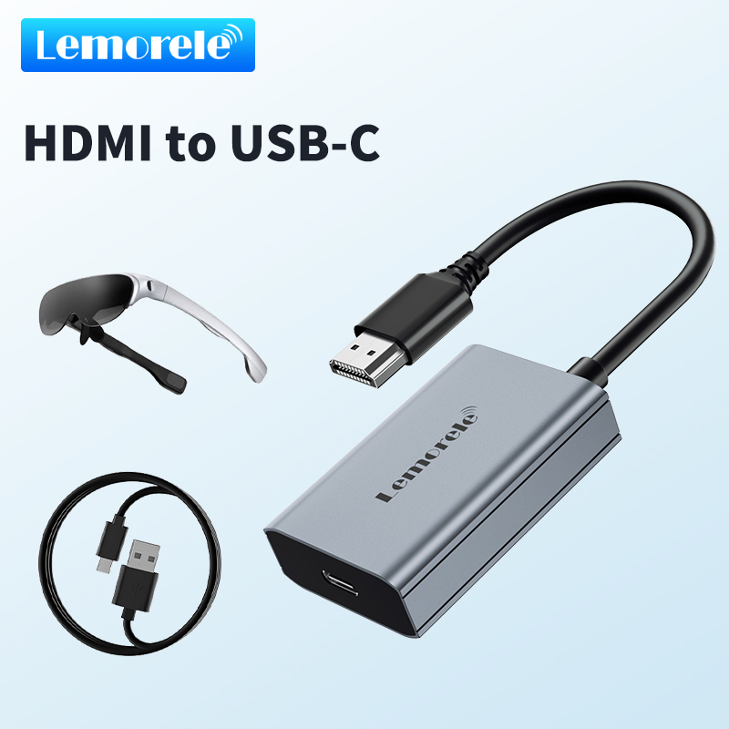 Lemorele HDMI to TYPE-C Adapter 4K 60HZ USB-c Portable Video Adapter F