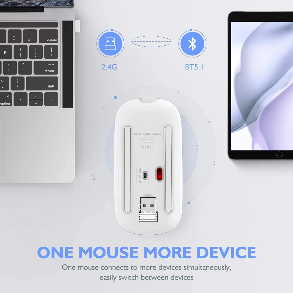 Wireless Mouse Bluetooth--compatible RGB Rechargeable Mouses Wireless  — photo 5