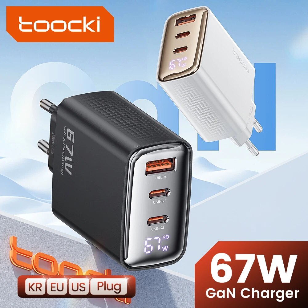 Toocki 67W GaN USB Type C Charger Digital Display 65