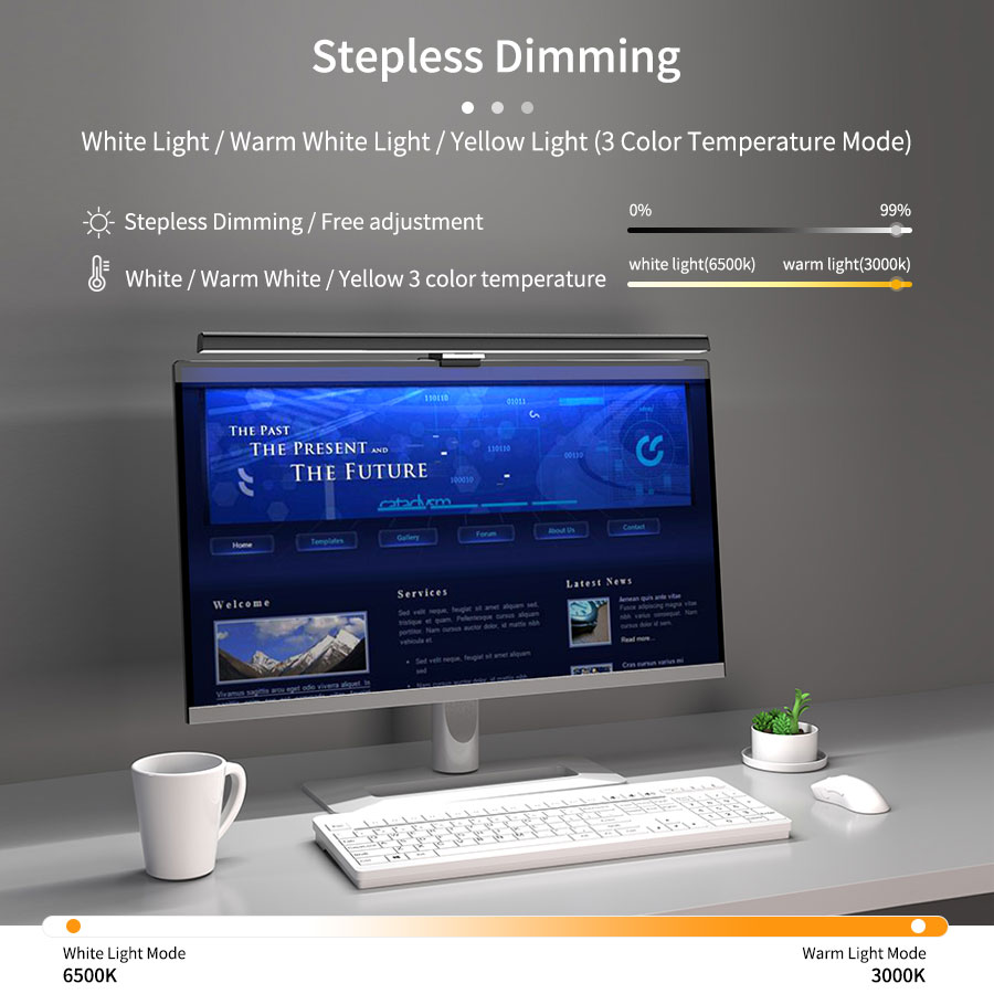 50cm Computer Monitor Light Bar Screen Hanging Lights Stepless Dimming — photo 3