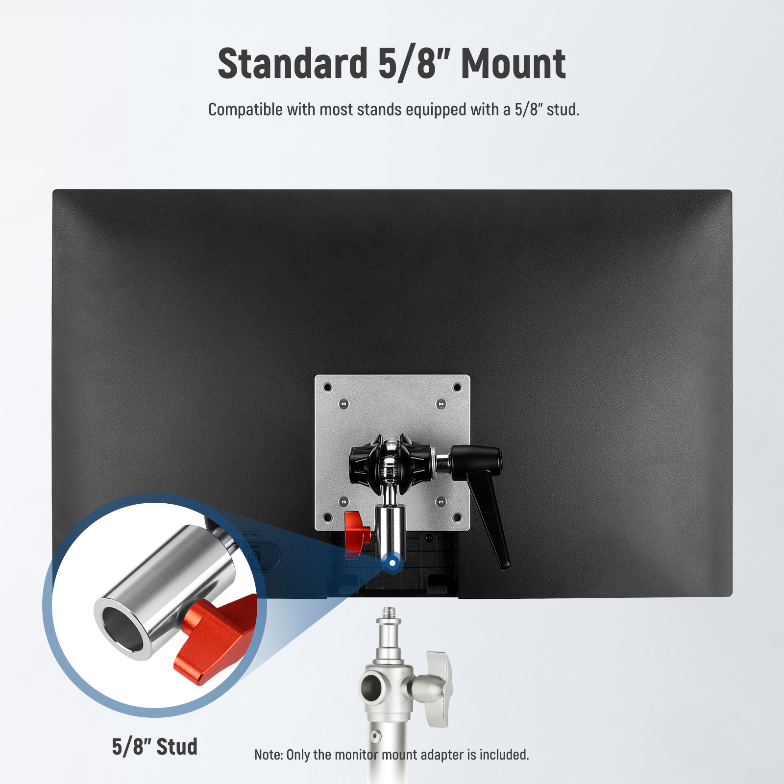 NEEWER Monitor Mount Adapter with VESA Mount, Adjustable Aluminum Allo — photo 5