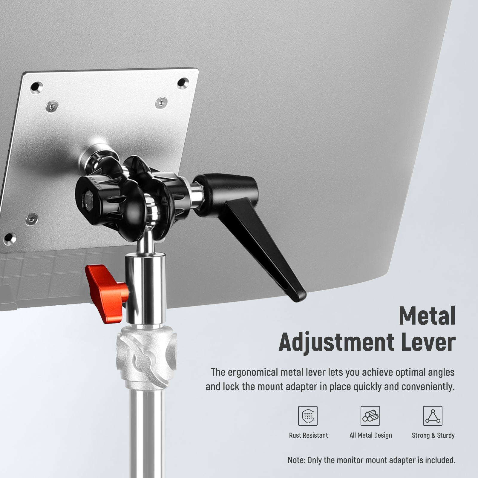 NEEWER Monitor Mount Adapter with VESA Mount, Adjustable Aluminum Allo — photo 6