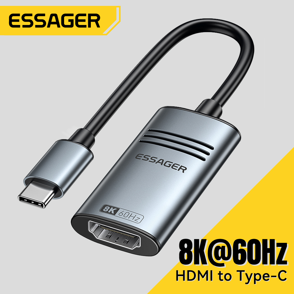 Essager HDMI To USB Type C Adapter for iPhone MacBook Pro Air iPad Samsung Galaxy 8K@60Hz 
