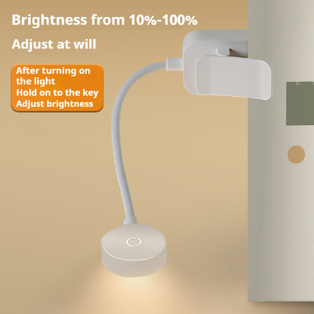 Mini Clip Book Lamp LED Table Lamp Eye Protection 3 Colors Battery Pow — photo 2