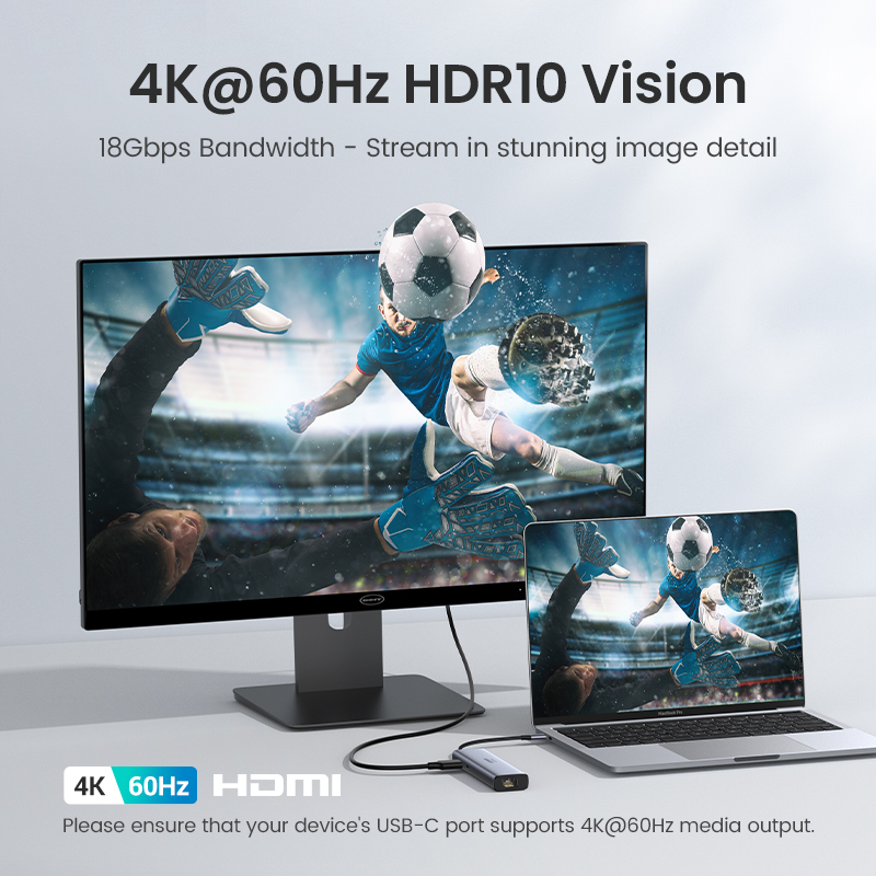 UGREEN USB C HUB 4K60Hz 7-in-1 Type C to HDMI PD100W SD&TF RJ45 USB3.0 — photo 3