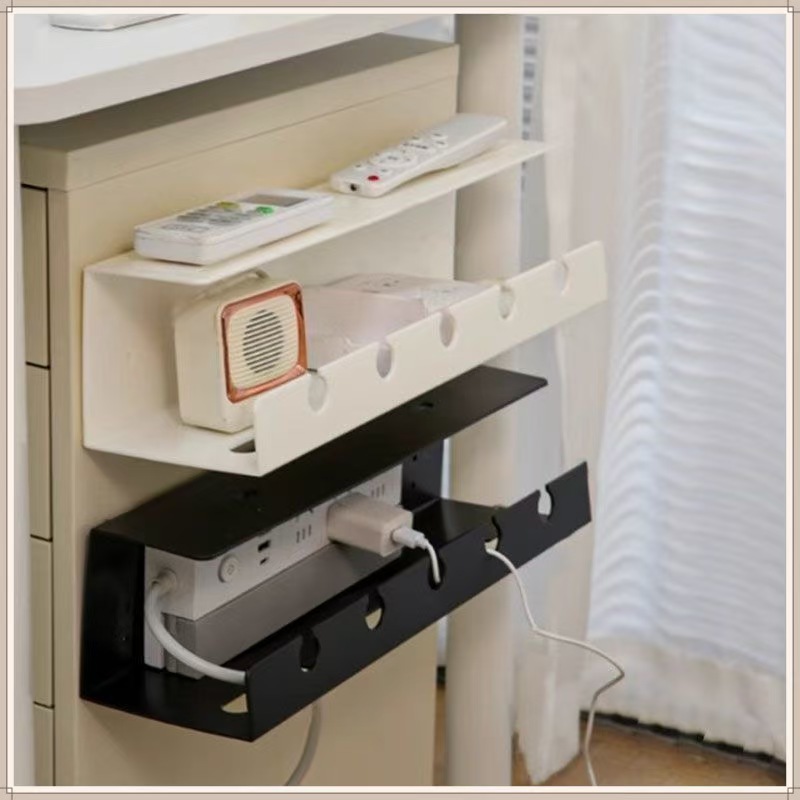 ISRTAO Under Desk Cable Management Cable Tray Under Desk With Clamp Power Strip Cord Holde