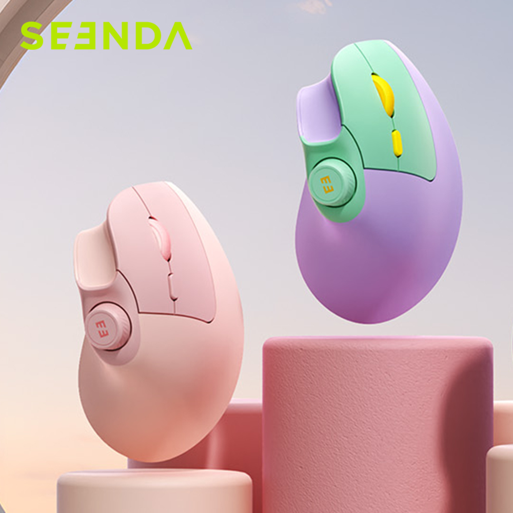 Seenda Ergonomic Bluetooth 2.4G Wireless Mouse with Volume knob Quiet 