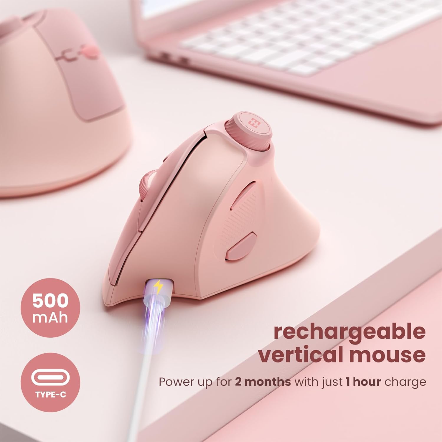 Seenda Ergonomic Bluetooth 2.4G Wireless Mouse with Volume knob Quiet  — photo 4