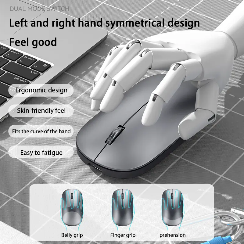 New Wireless Mouse Type-C Charging Silent Click Portable Office Ergono — photo 3