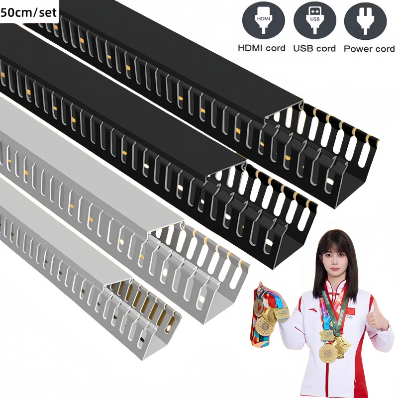 Open slot wiring raceway cable duct  PVC wire Trunk Flame retardant Cable Management tray 