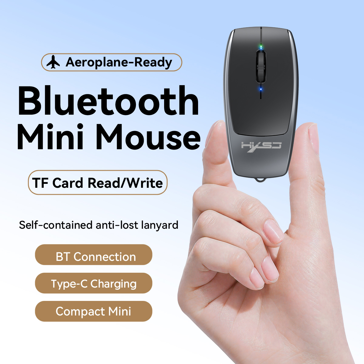 New Arrival HXSJ M109 Mini Wireless Mouse TF Card Reading Function 4D  — photo 3
