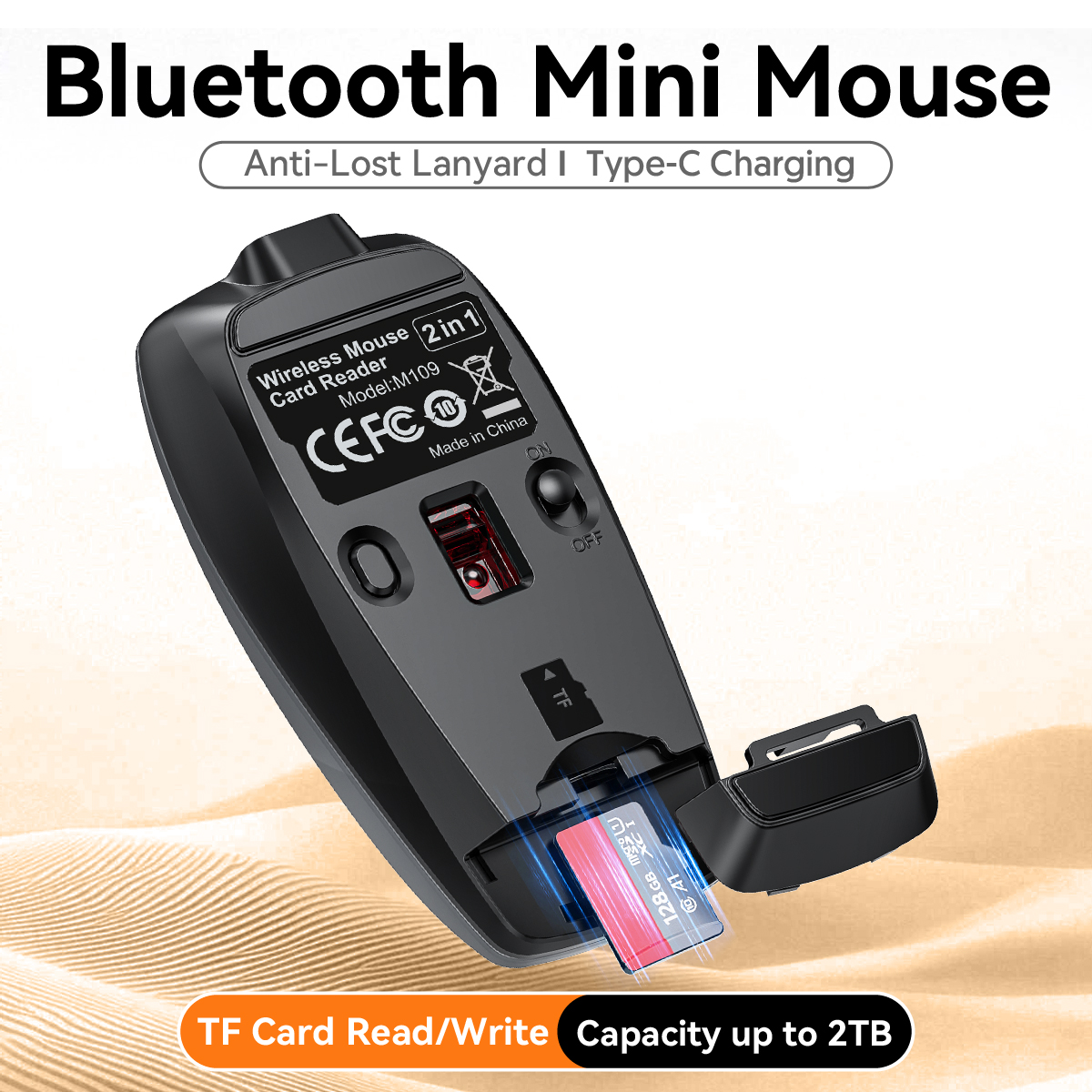 New Arrival HXSJ M109 Mini Wireless Mouse TF Card Reading Function 4D  — photo 6