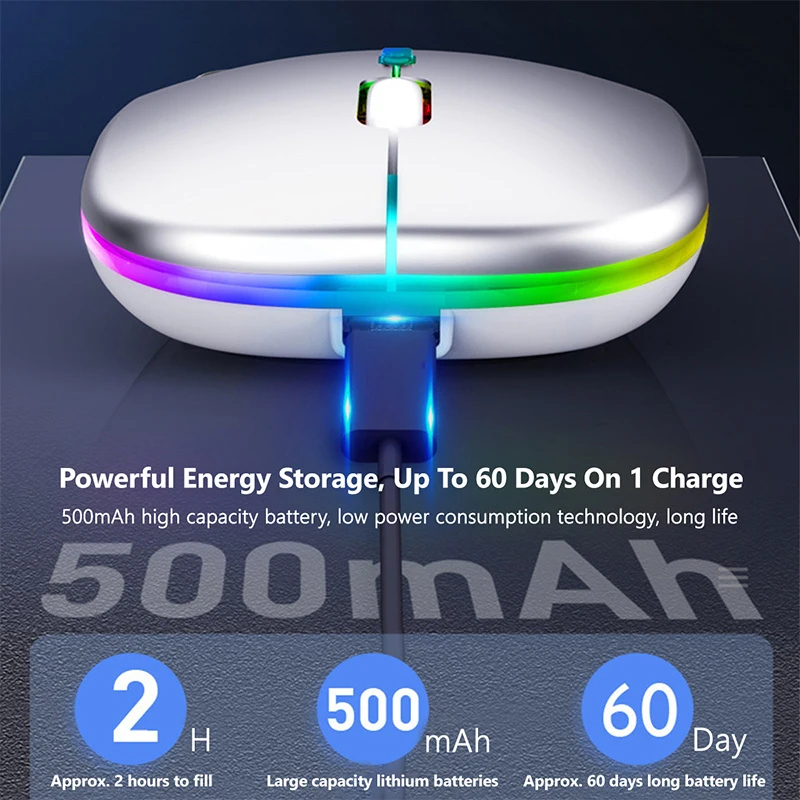 HOMEFISH PHONEPACE Dual Mode Wireless Mouse 2.4G Bluetooth Rechargeabl — photo 3