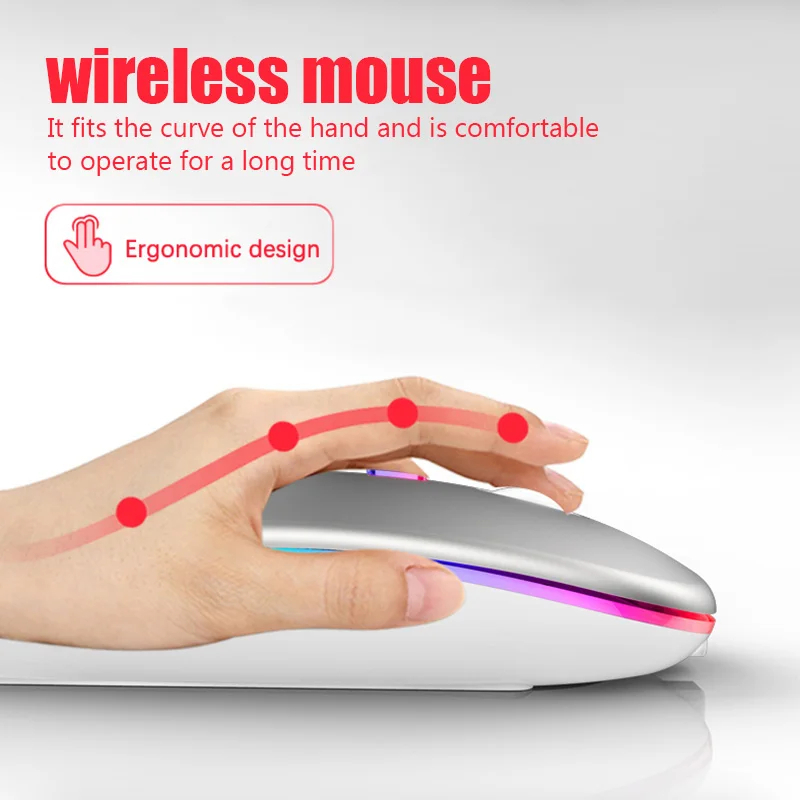 HOMEFISH PHONEPACE Dual Mode Wireless Mouse 2.4G Bluetooth Rechargeabl — photo 5