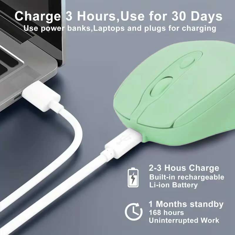 Rechargeable Wireless Gaming Mouse 2.4G Bluetooth-Compatible Wireless  — photo 2
