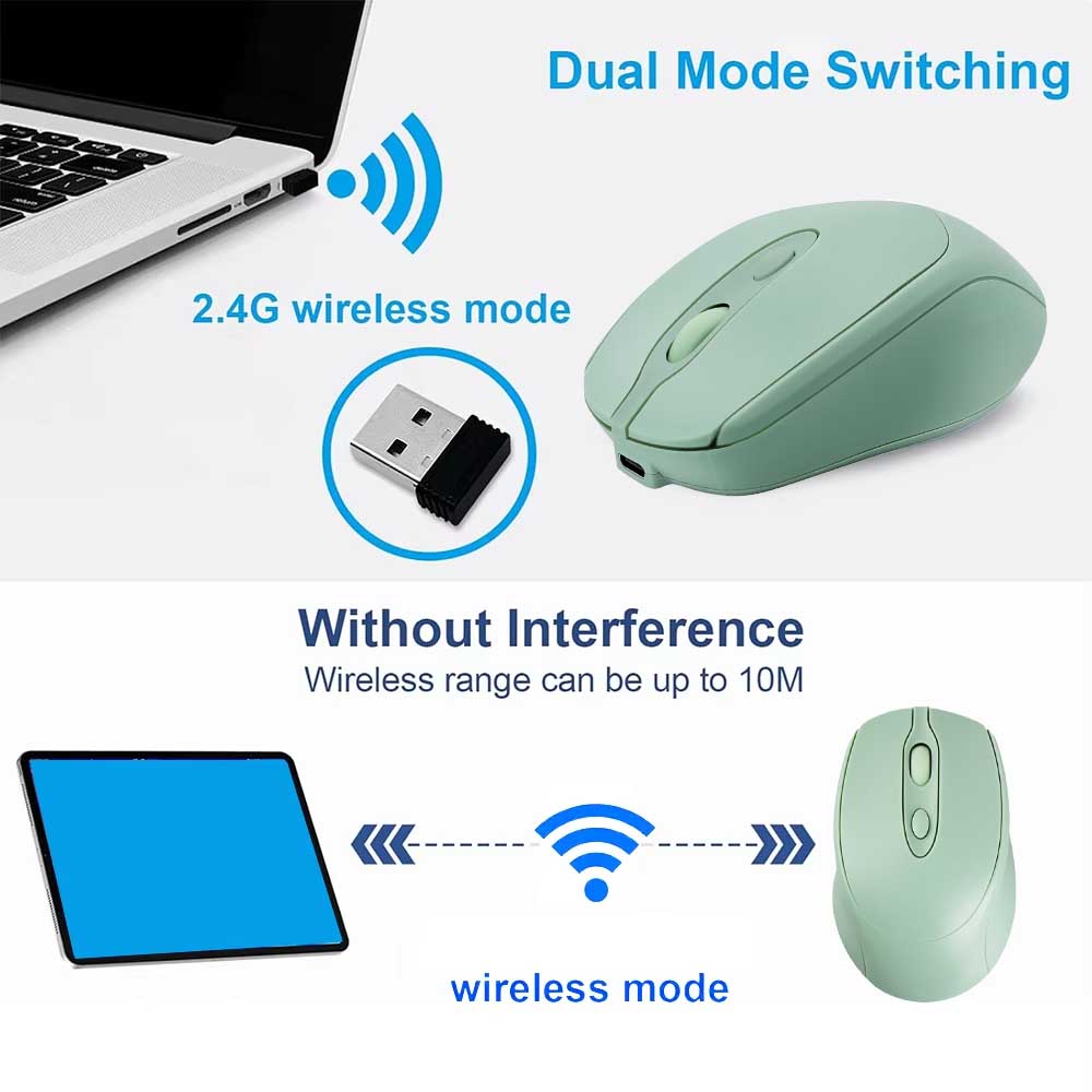 Rechargeable Wireless Gaming Mouse 2.4G Bluetooth-Compatible Wireless  — photo 4