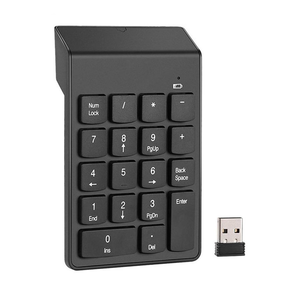 18 Keys 2.4G Wireless Keyboard Mini Digital Number Keypad for Accounti