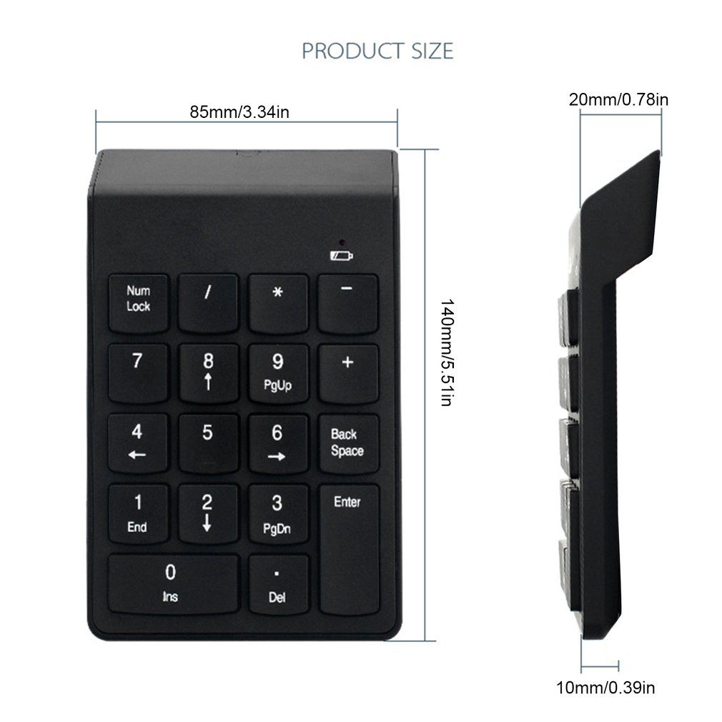 18 Keys 2.4G Wireless Keyboard Mini Digital Number Keypad for Accounti — photo 6