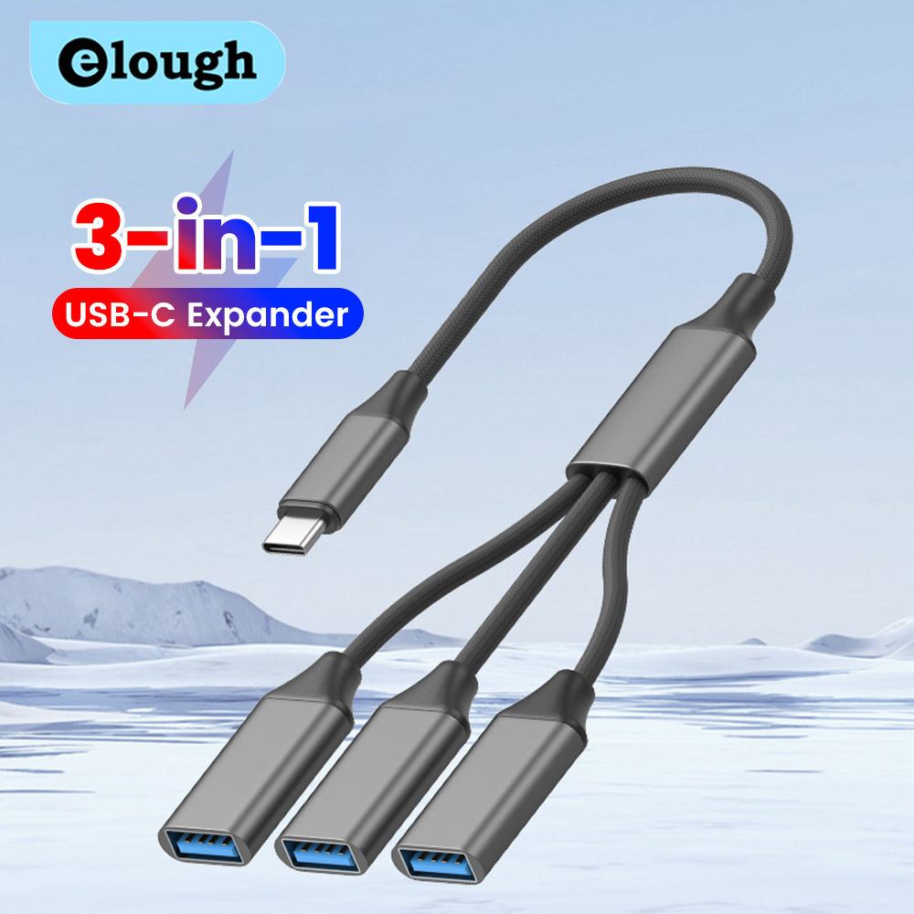 3 in 1 USB Splitter Cable USB A Female to USB A Male Hub USB 2.0 Femal