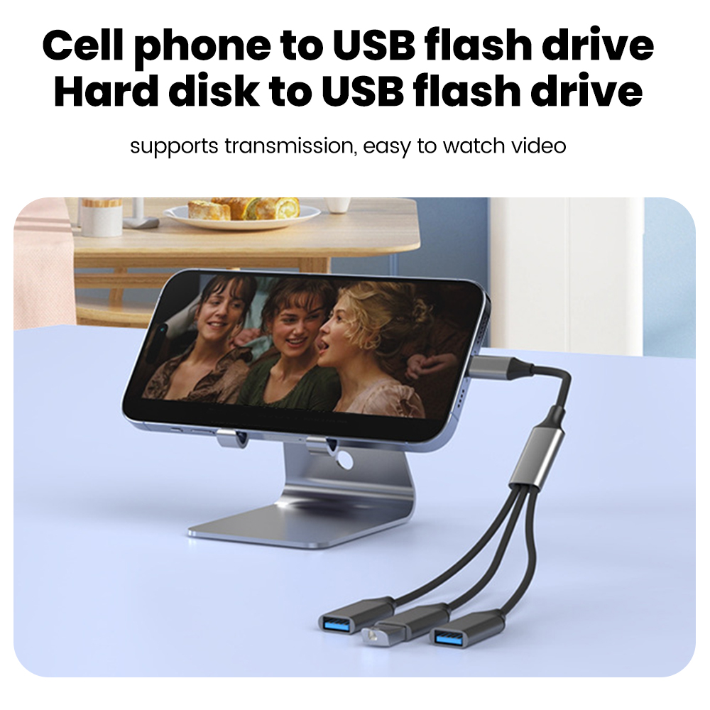 3 in 1 USB Splitter Cable USB A Female to USB A Male Hub USB 2.0 Femal — photo 5