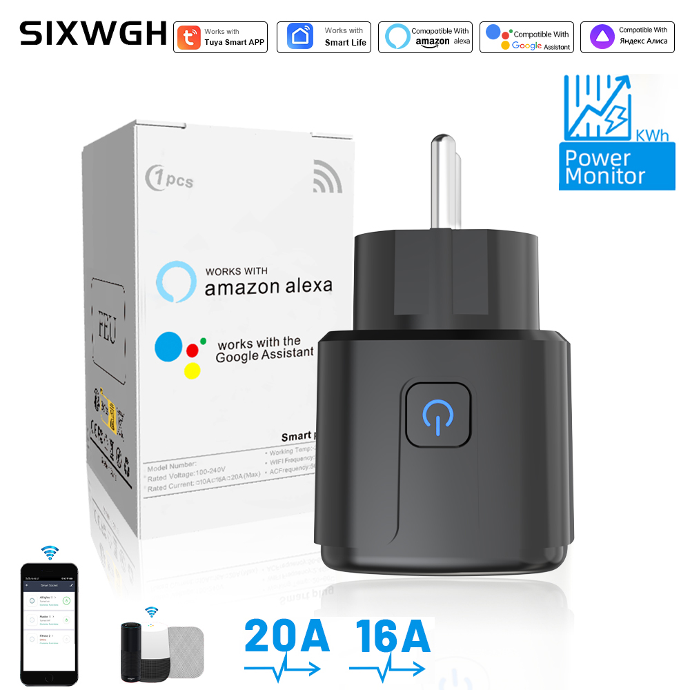 Tuya Smart Socket WiFi Remote Control with Energy Mo