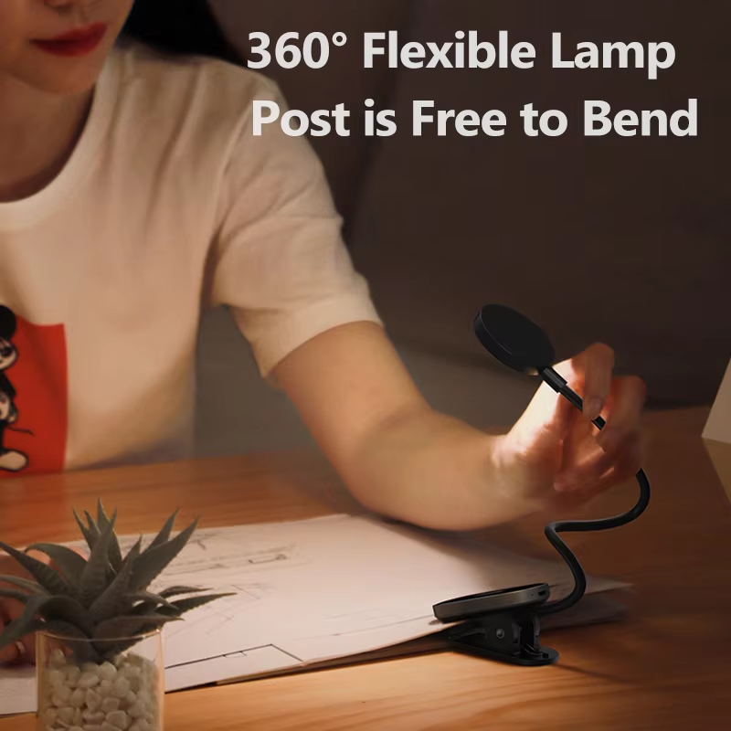 Baseus Portable Desk Lamp LED Mini Clip USB Rechargeable Table Lamp St — photo 4
