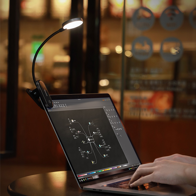 Baseus Portable Desk Lamp LED Mini Clip USB Rechargeable Table Lamp St — photo 6