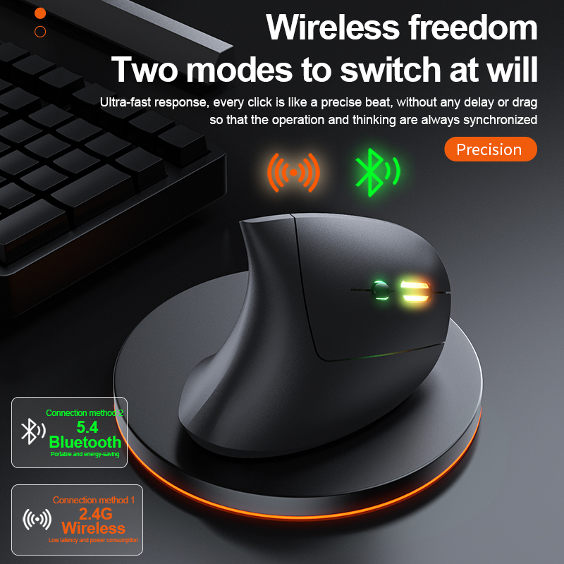 2.4GHz Bluetooth Wireless Mouse Rechargeable Vertical Mice Ergonomic 3 — photo 4
