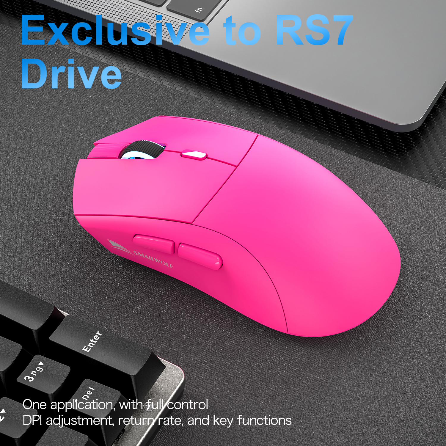 SMAILWOLF RS7 Bluetooth wireless gaming mouse PAW3311 macro driver lap — photo 5