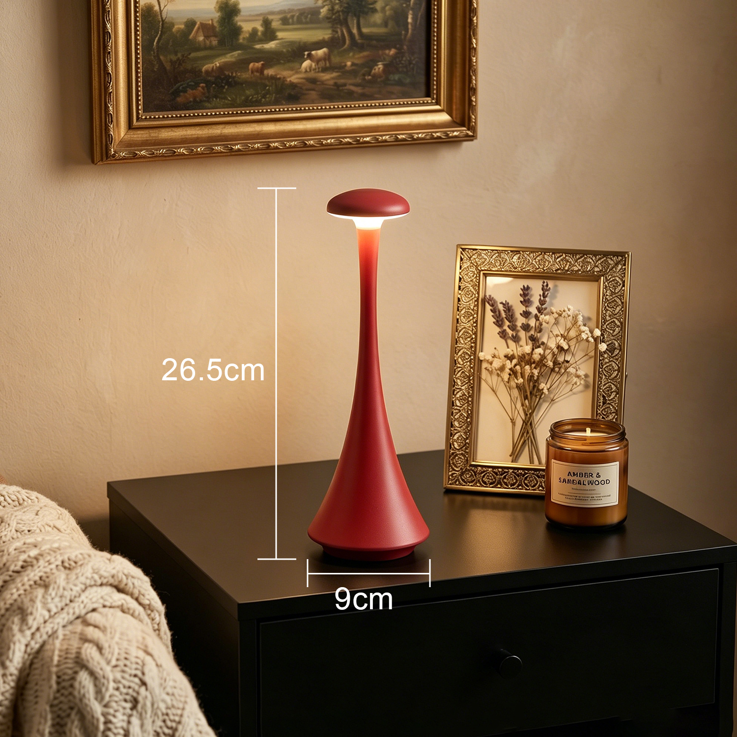 New Arrival Mushroom Table Lamp Rechargeable Wireless Touch Lamp Creat — photo 3