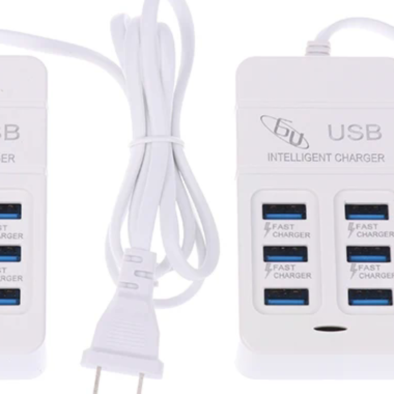 1PC 6Ports Multiport USB Charger 35W PD Type-C Mobil