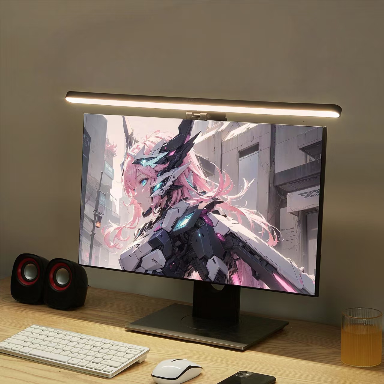 LED Monitor Light Hanging Desk Lamp - Stepless Dimming Eye-Friendly for Work And Gaming Se