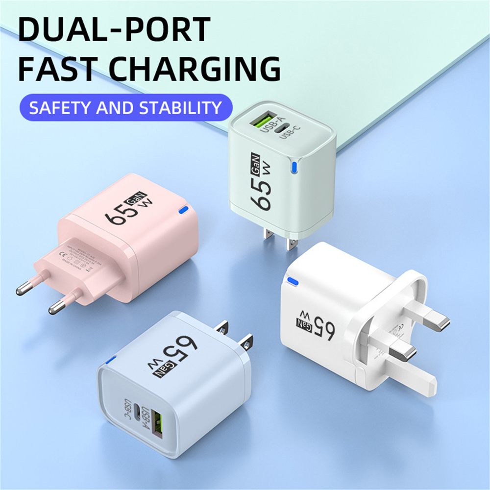 USB 65W Fast Charging Charger Type C High Speed Charge Mobile Phone Wa — photo 3
