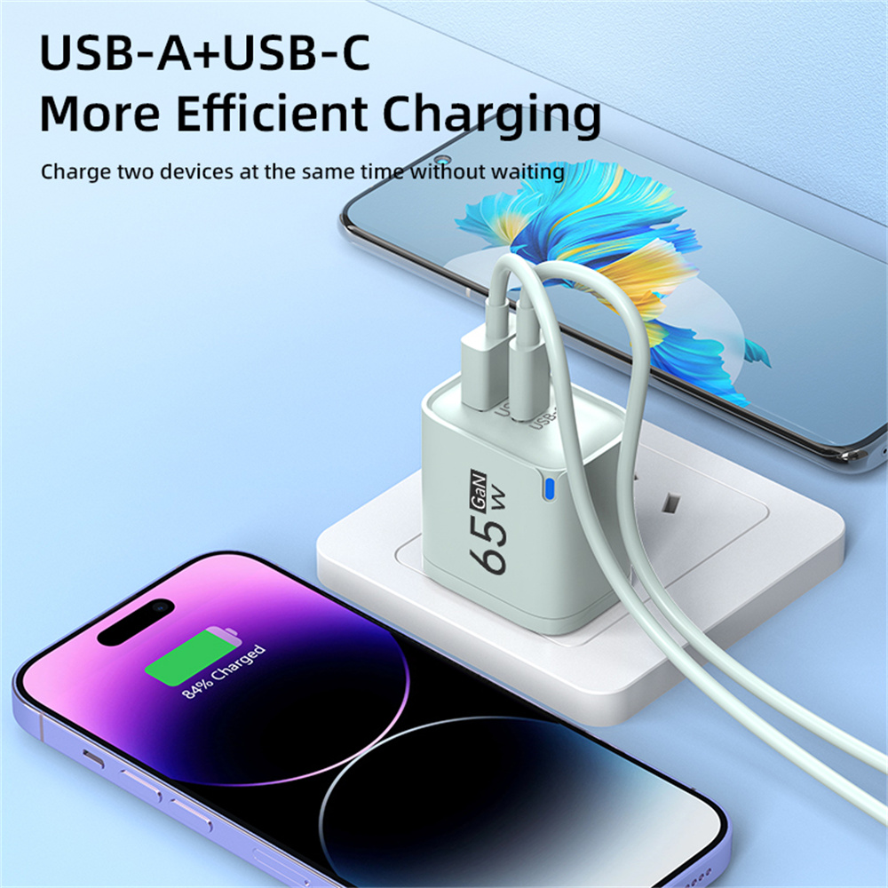 USB 65W Fast Charging Charger Type C High Speed Charge Mobile Phone Wa — photo 4