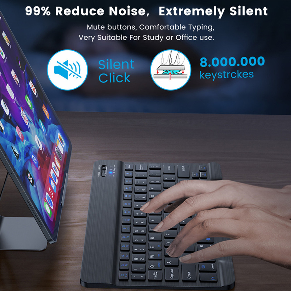 10 lnch Wireless  Bluetooth Mini Keyboard For iPad Phone Tablet Portab — photo 2