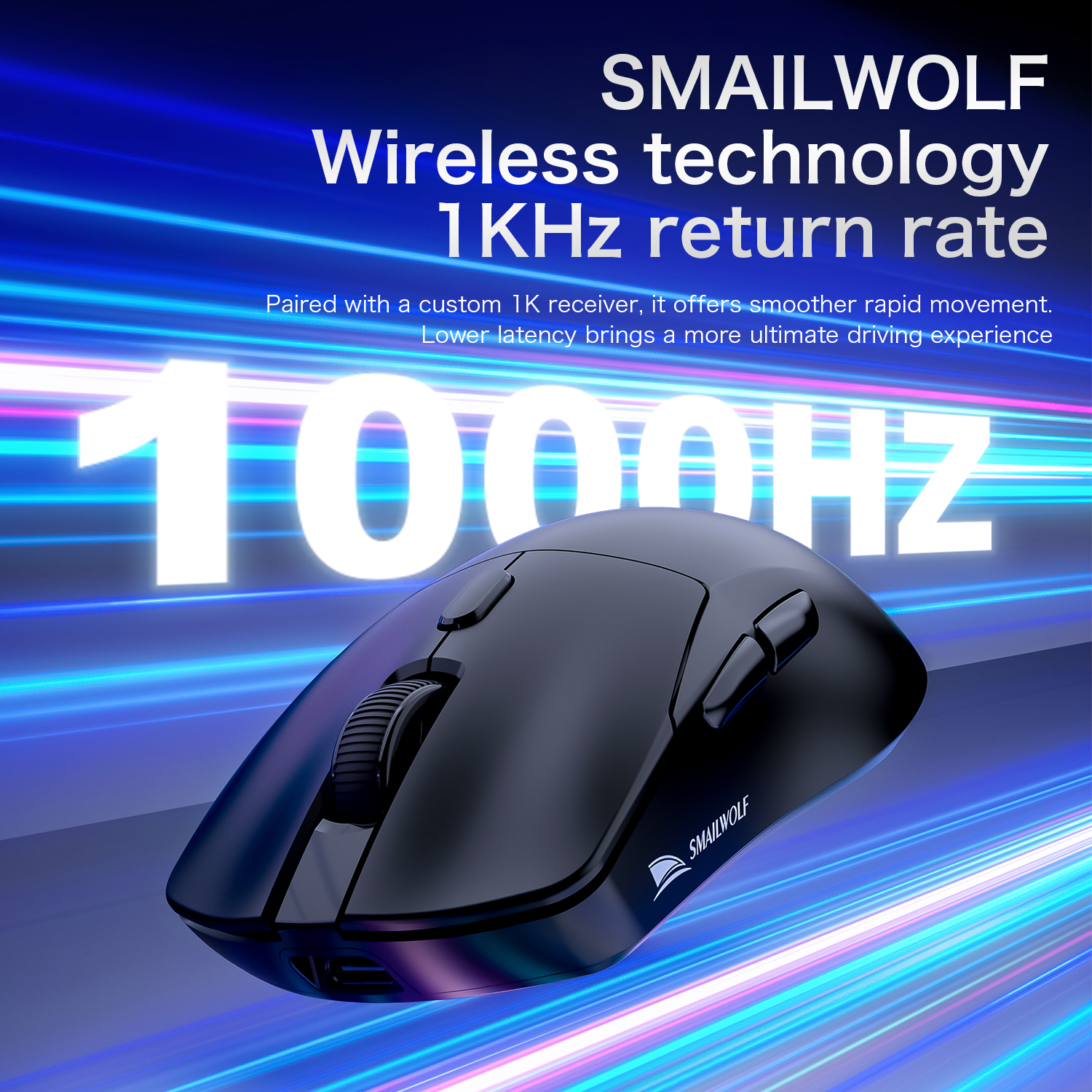 SMAILWOLF M3pro Bluetooth wireless gaming mouse PAW3311 lightweight no — photo 3