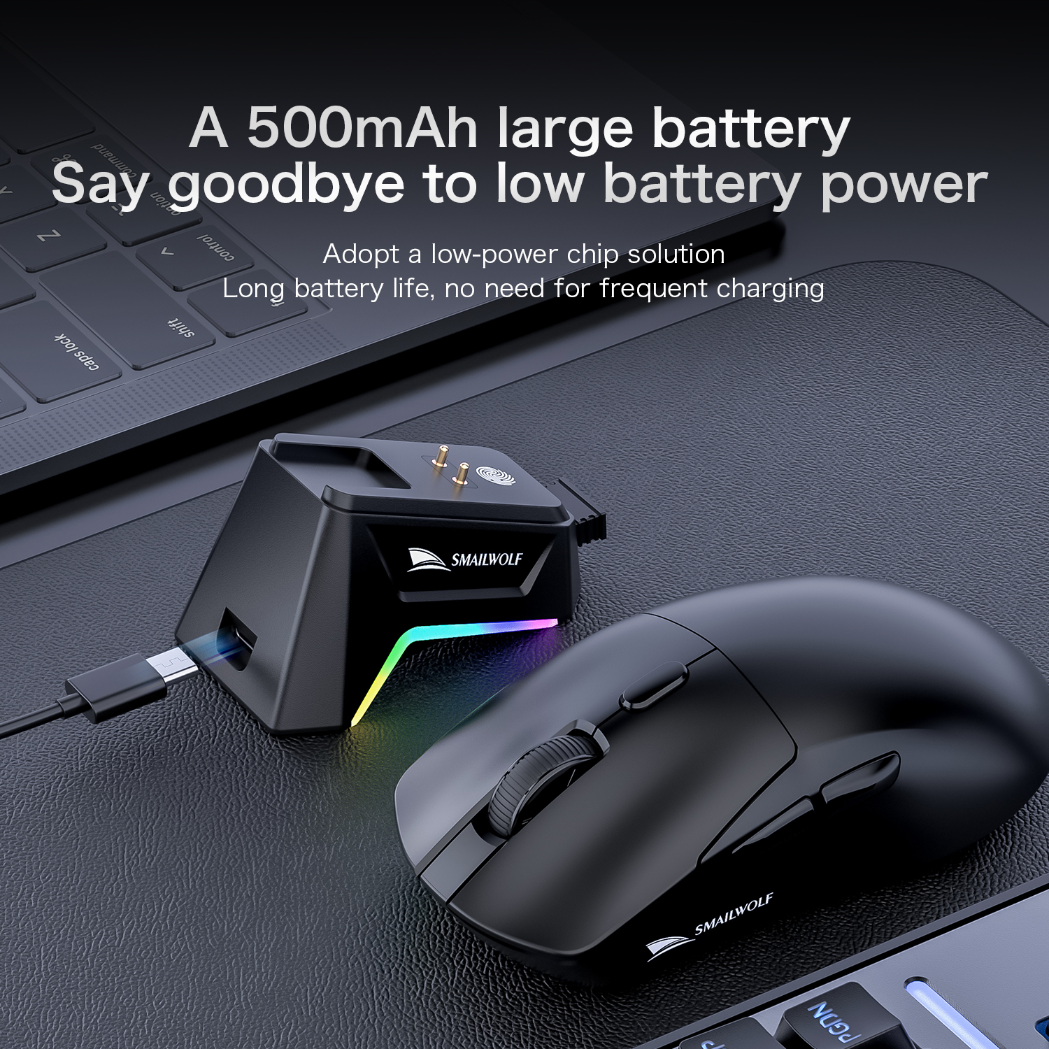 SMAILWOLF M3pro Bluetooth wireless gaming mouse PAW3311 lightweight no — photo 5
