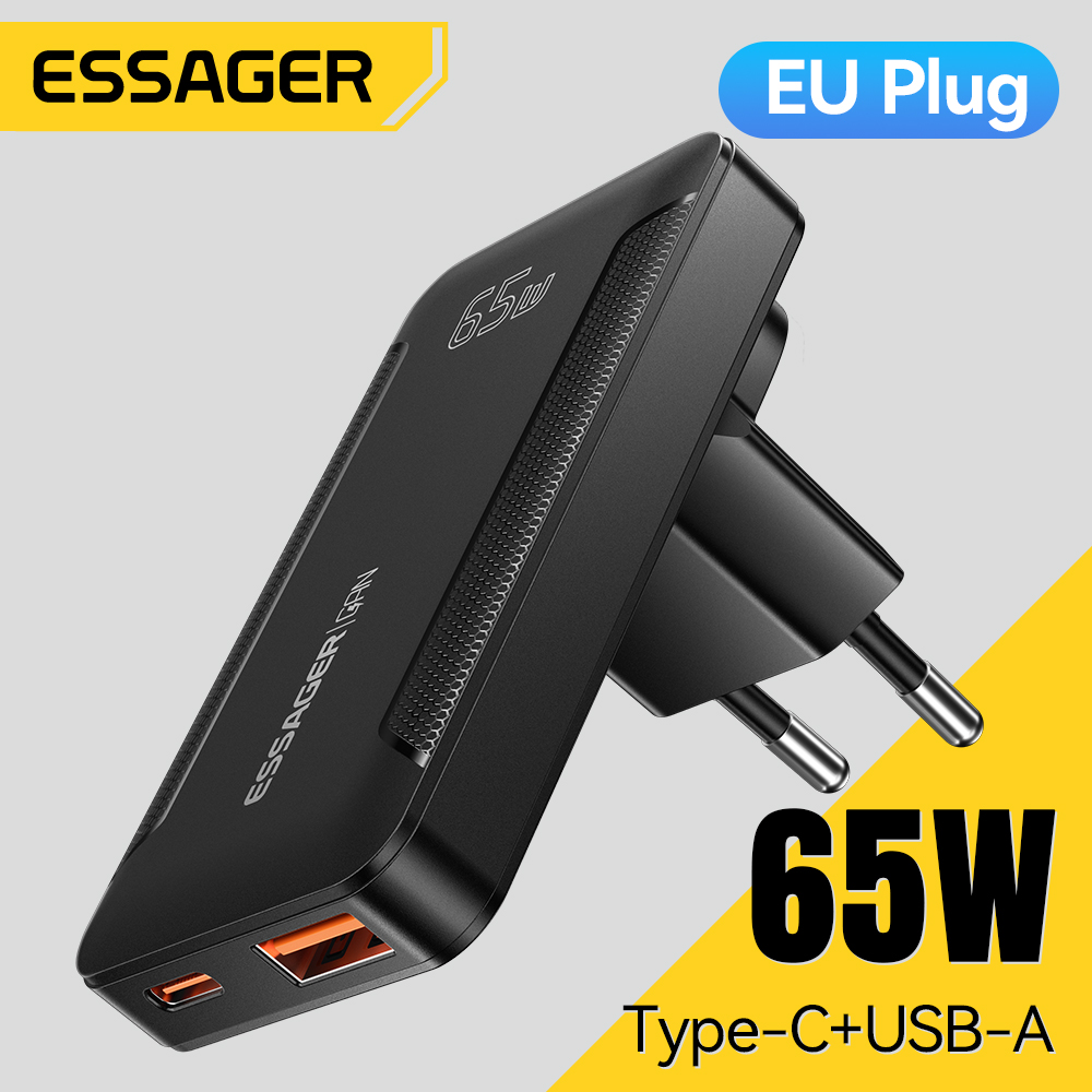 Essager Ultra Thin 65W GaN pro Travel Charger Quick 
