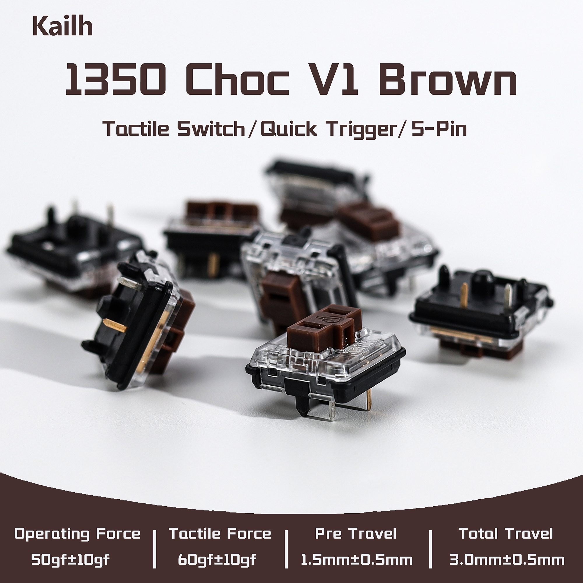 Kailh 1350 Choc V1 Brown Switch Hitbox Controller Tactile Creamy Low Profile Switches For 