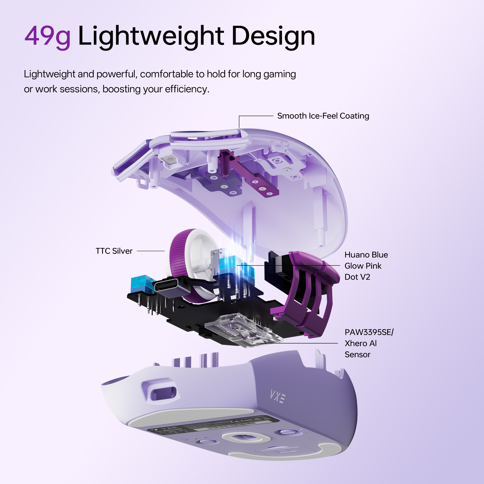 ATK VXE Dragonfly V3 PRO Bluetooth Gaming Mouse PAW3395SE 2.4G Wireles — photo 3