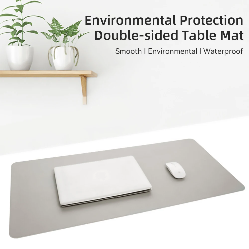 1 Pcs Large Size 600*300mm Office Desk Protector Mat PU Leather Waterp — photo 3