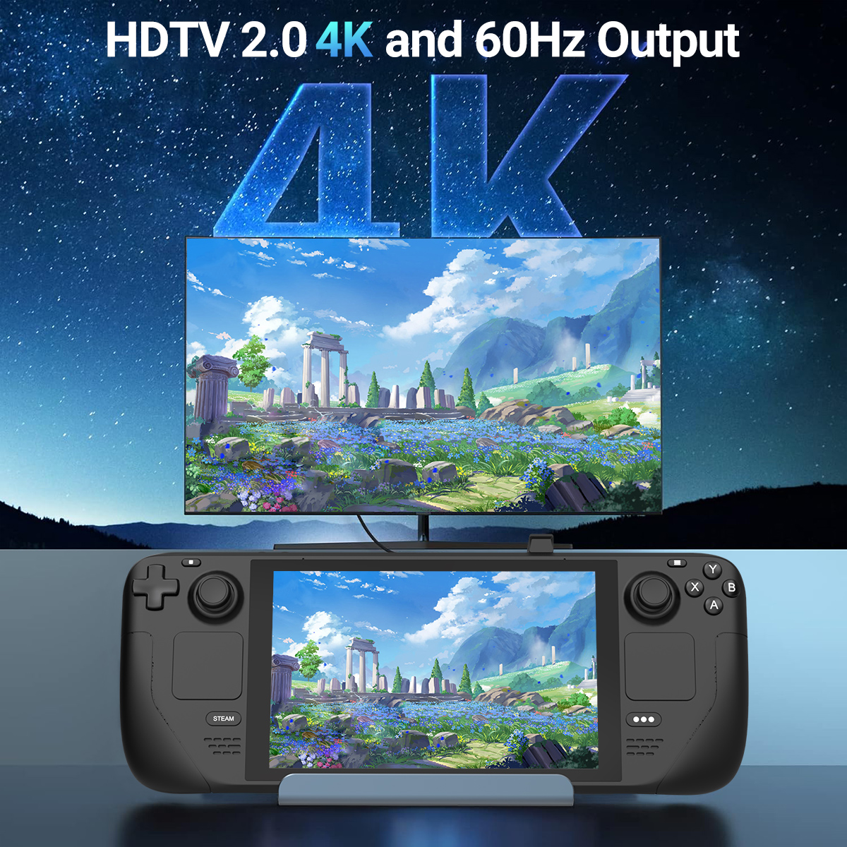 5 in 1 USB C Docking Station 4K@60Hz HDMI Game Hub 100W PD Charging 3* — photo 2