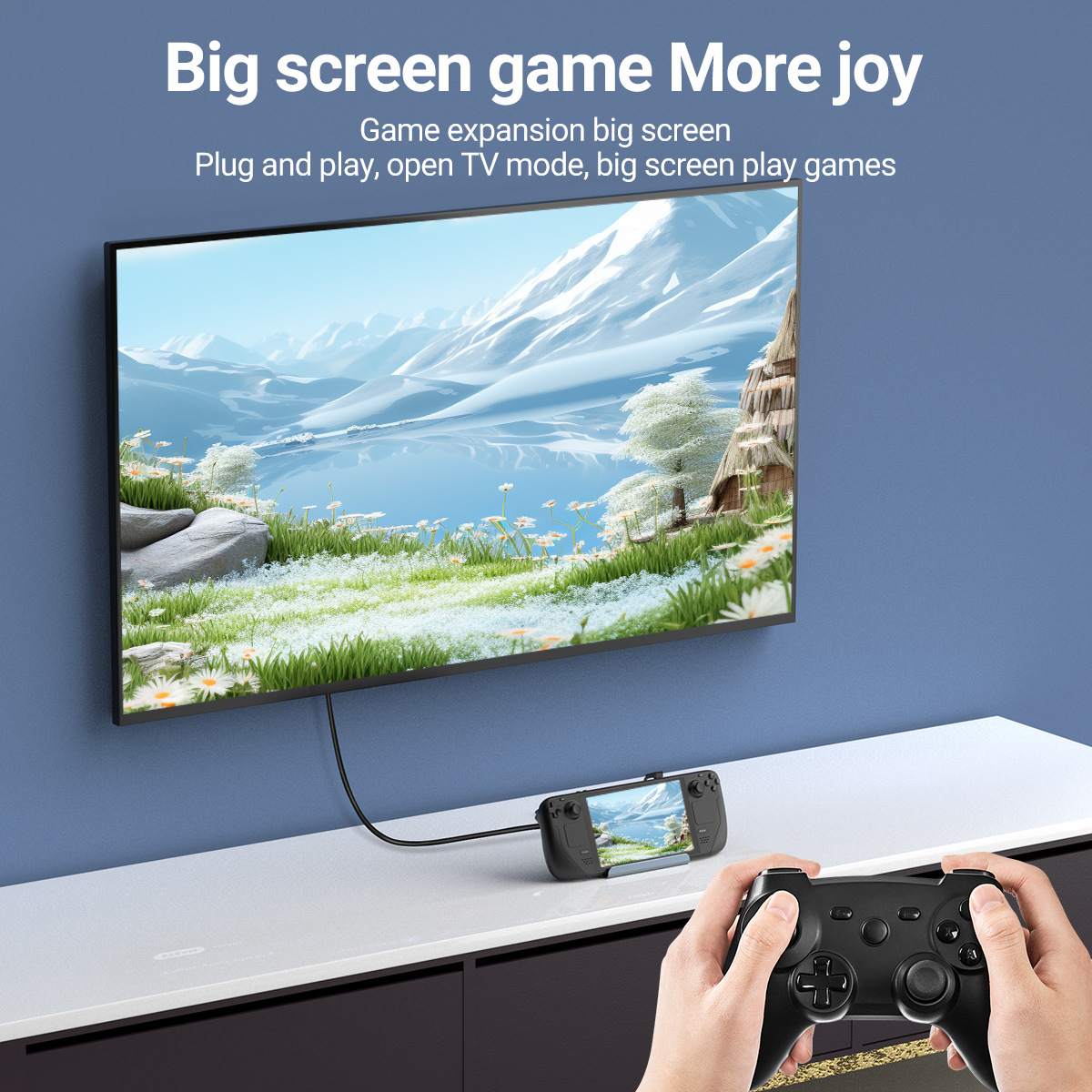 5 in 1 USB C Docking Station 4K@60Hz HDMI Game Hub 100W PD Charging 3* — photo 3