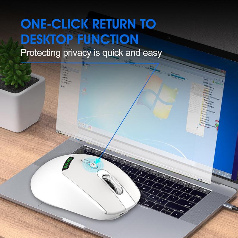 T02 Dual-mode Wireless Silent Mouse with Bluetooth 2.4G, DPI Adjustmen — photo 3