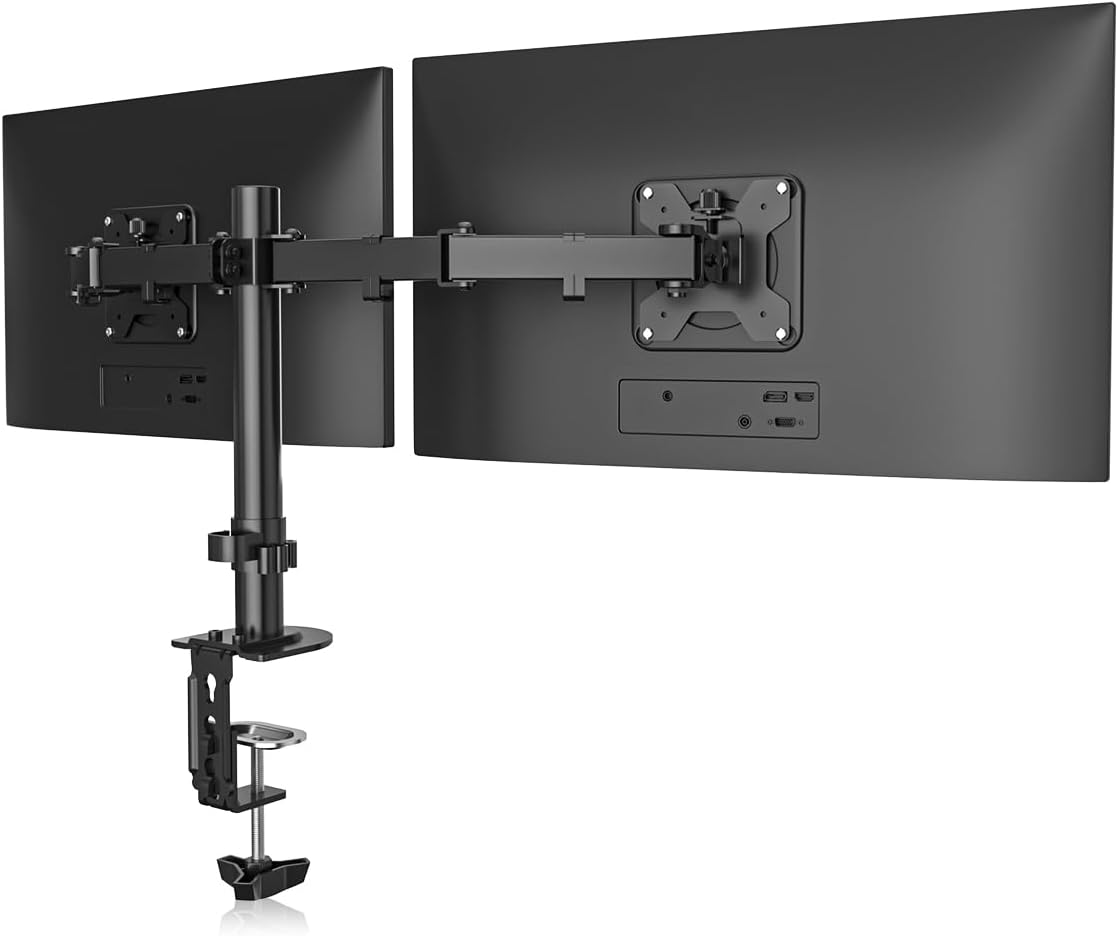 Dual Monitor Desk Mount, Adjustable Arm for 2 Screen
