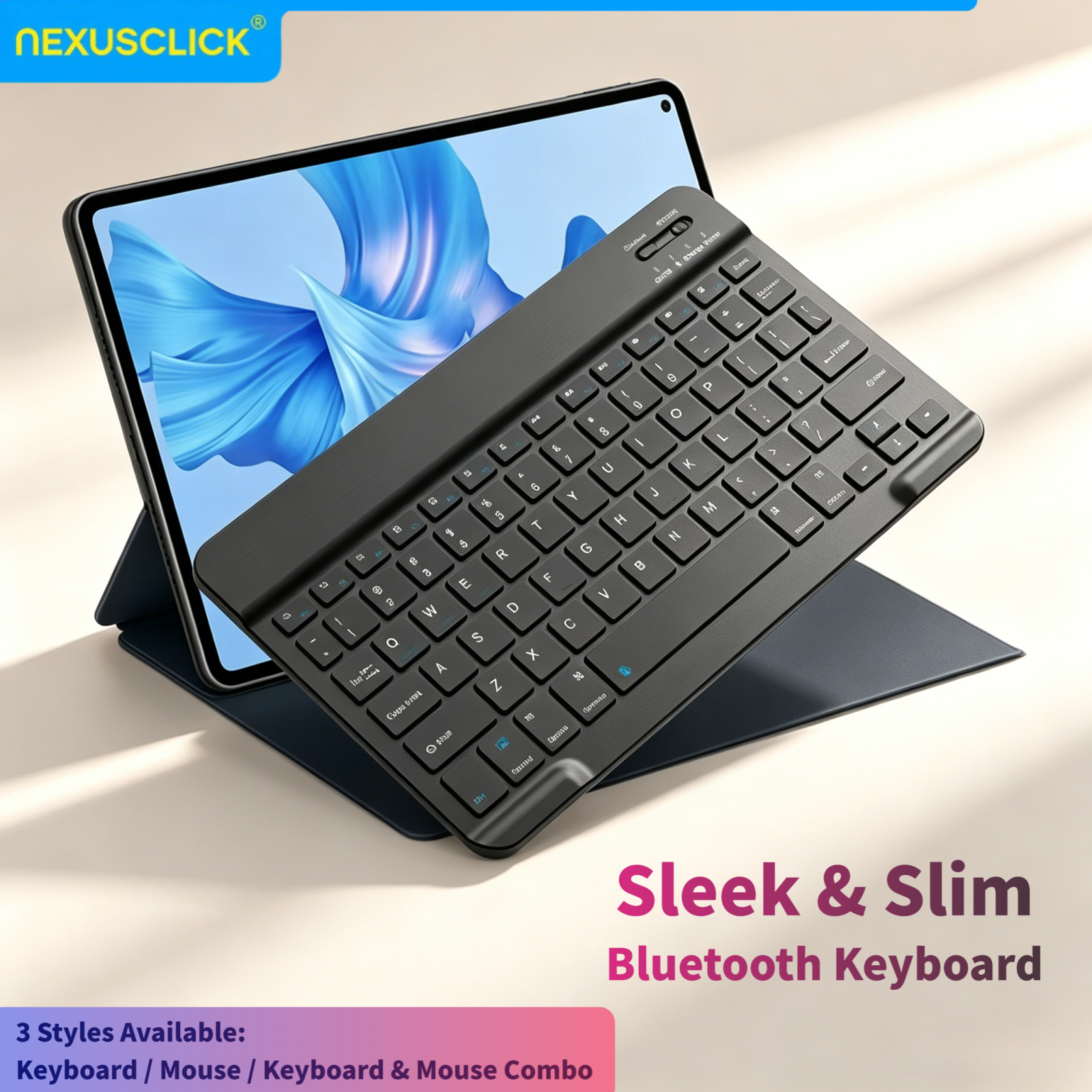 NexusClick Wireless Bluetooth Keyboard Compatible with iPad 10th Gener